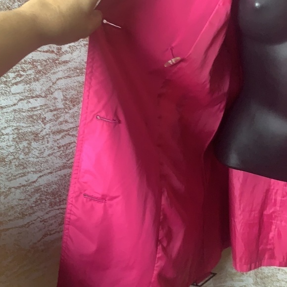 REGENT Park Hot Pink Women’s Spring/Fall Trench Coat/Rain Jacket Size M - Picture 10 of 15